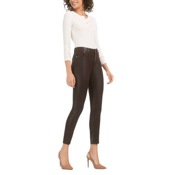 JEN 7 Ankle Skinny Coated Brown Skinny - Picture 1 of 12